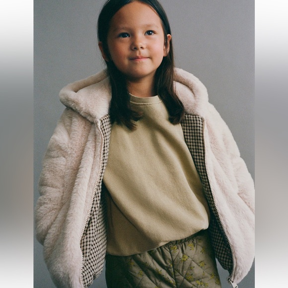 Zara girl faux fur jacket - Picture 1 of 5